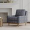 Blue Stain Resistant Performance Pet Friendly Damask Woven Pattern Upholstery Fabric by The Yard - SKU: Hugo Horizon